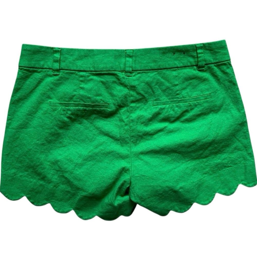 NWT J.Crew 4” Linen-Cotton Scalloped Hem Short Sz 4 L2142 - Picture 6 of 8